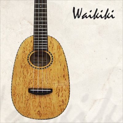 와이키키 콘서트형 우쿨렐레 PCK-55 MB 골드파인애플
