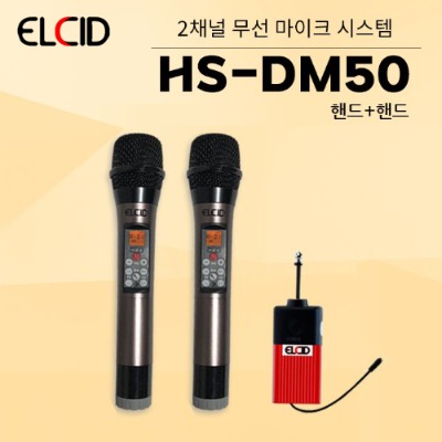 2채널 올인원 에코 무선 마이크 HS-DM50