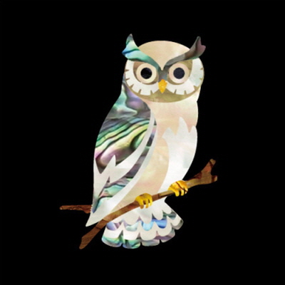 인레이스티커 Owl #147 [Ukulele Headstock]